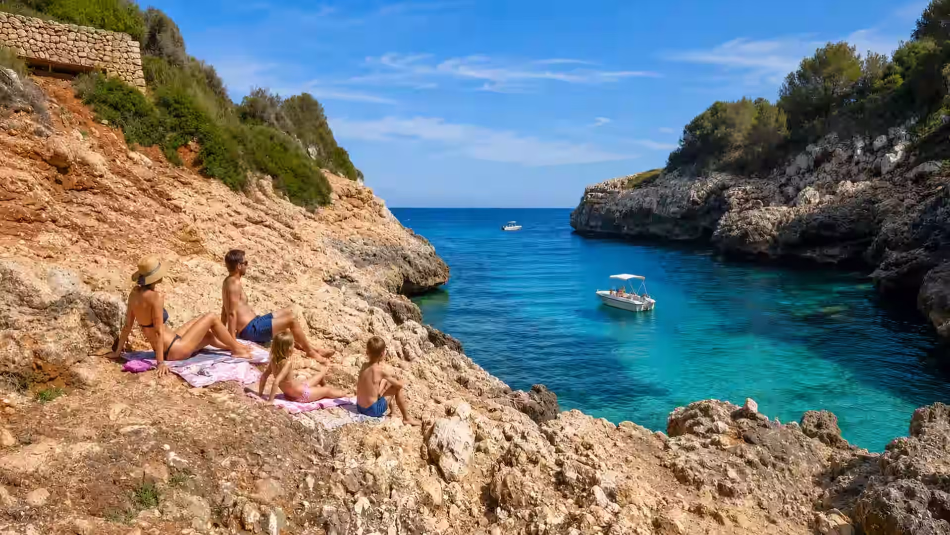 Cala Murta con niños Cala Murta con niños